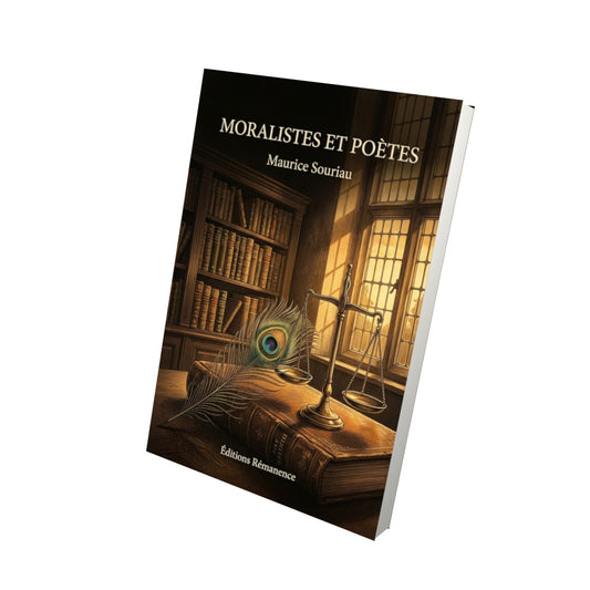Livre Moralistes et Poètes par Maurice Souriau - Vue 3D - Editions Remanence
