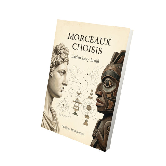 Livre Morceaux choisis par Lucien Lévy-Bruhl - Vue 3D - Editions Remanence