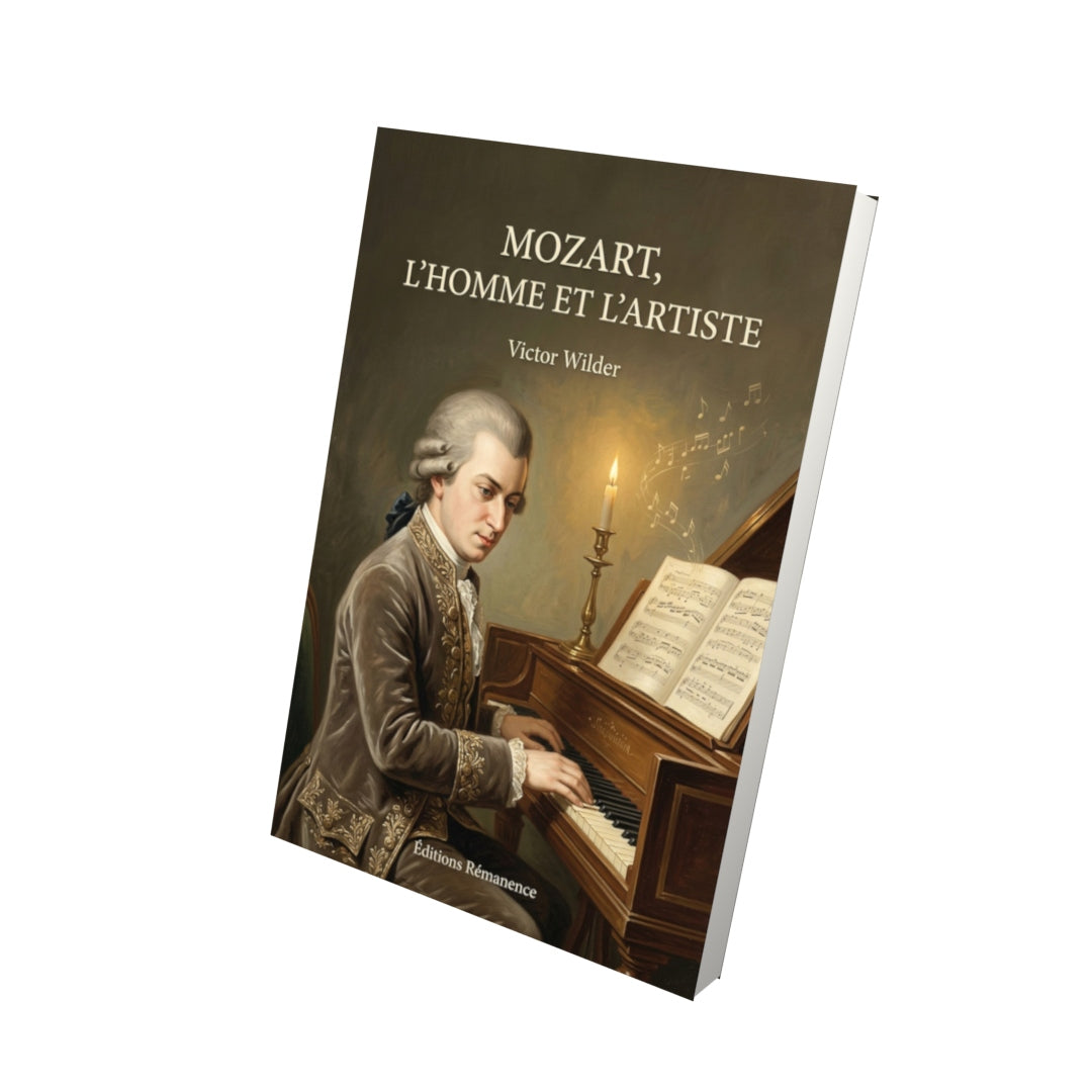 Livre Mozart, l’homme et l’artiste par Victor Wilder - Vue 3D - Editions Remanence