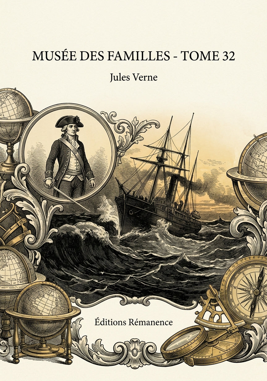 Livre Musée des Familles - Tome 32 par Jules Verne - Couverture - Editions Remanence