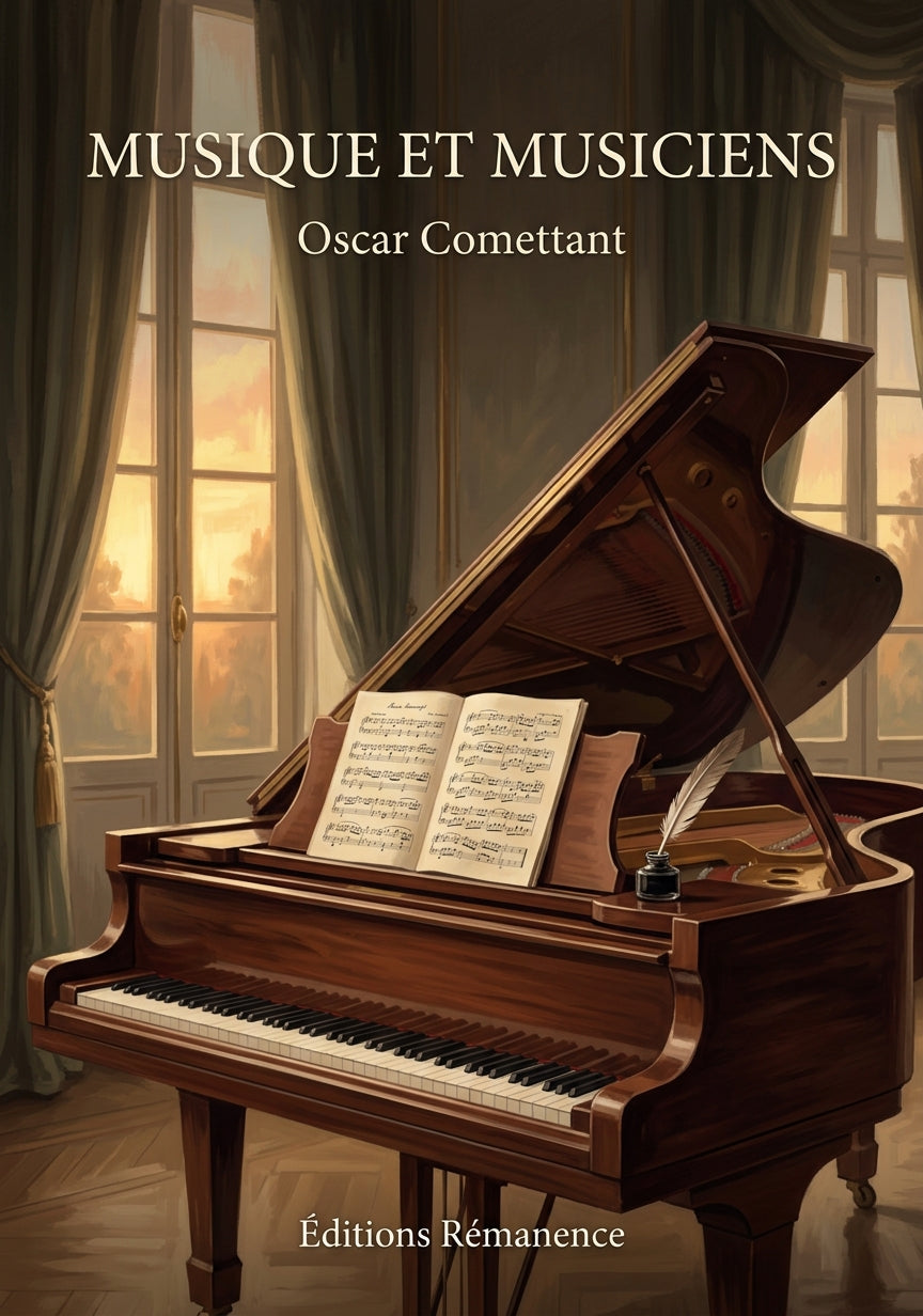 Livre Musique et Musiciens par Oscar Comettant - Couverture - Editions Remanence