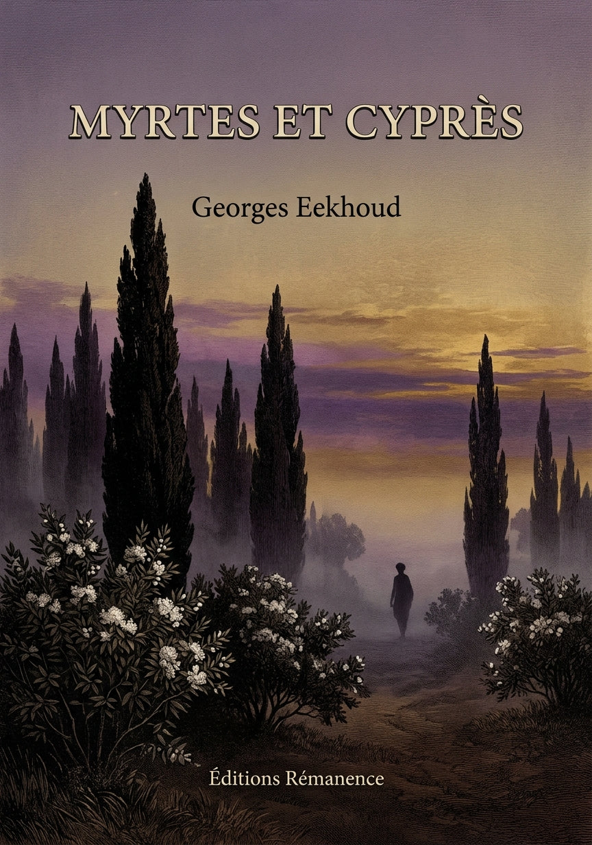 Livre Myrtes et Cyprès par Georges Eekhoud - Couverture - Editions Remanence