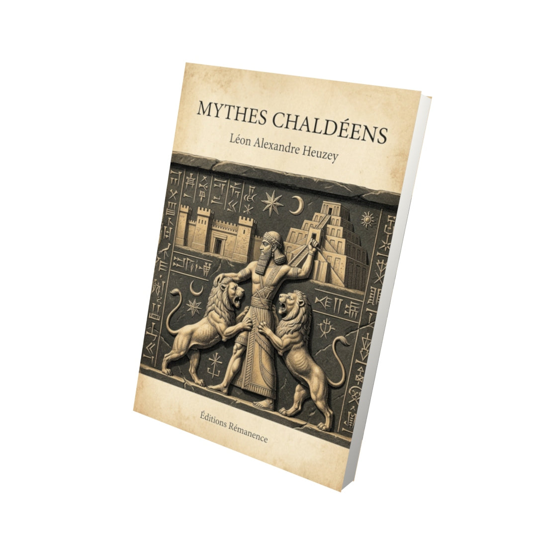 Livre Mythes chaldéens - Léon Alexandre Heuzey - Vue 3D - Editions Remanence