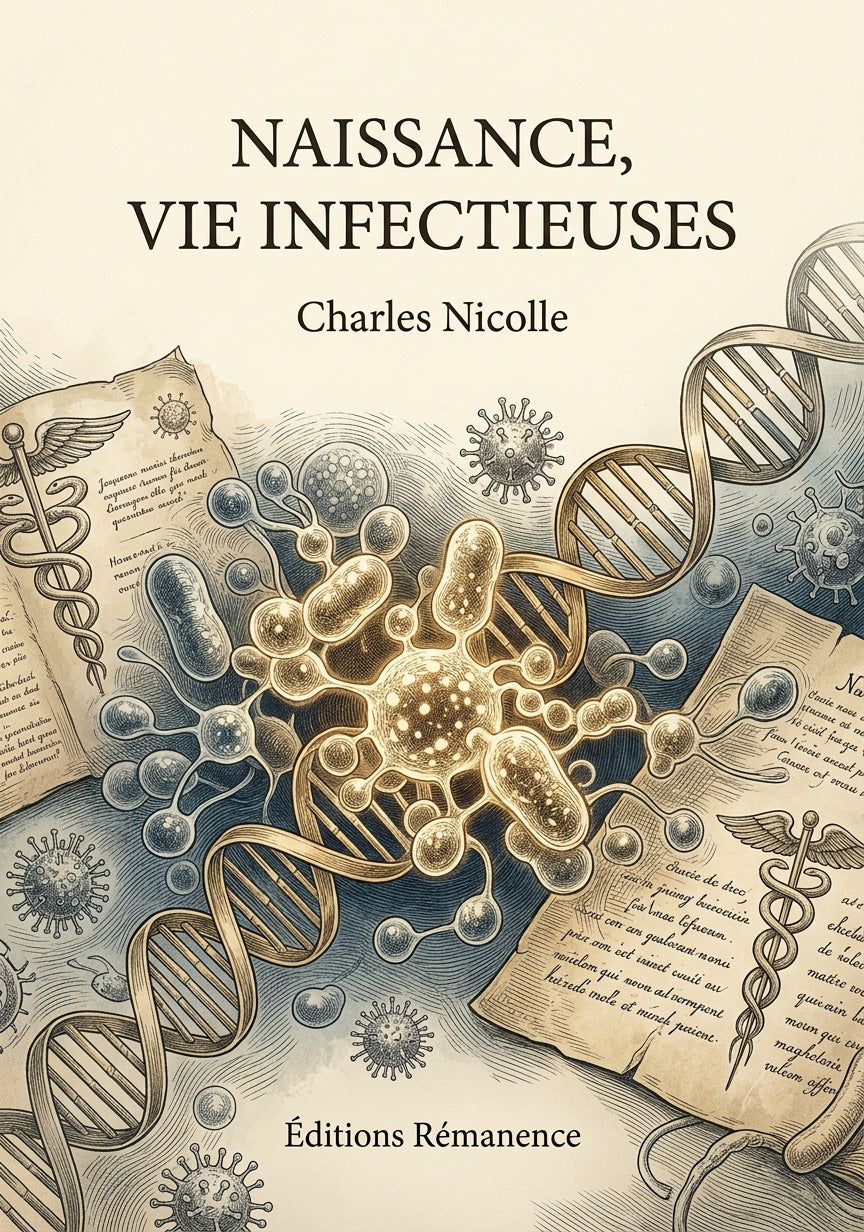 Livre Naissance, vie infectieuses par Charles Nicolle - Couverture - Editions Remanence