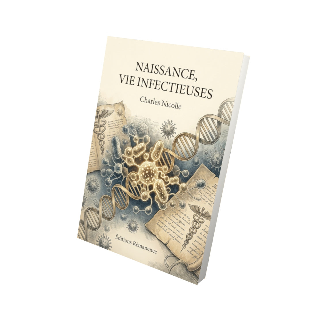 Livre Naissance, vie infectieuses par Charles Nicolle - Vue 3D - Editions Remanence