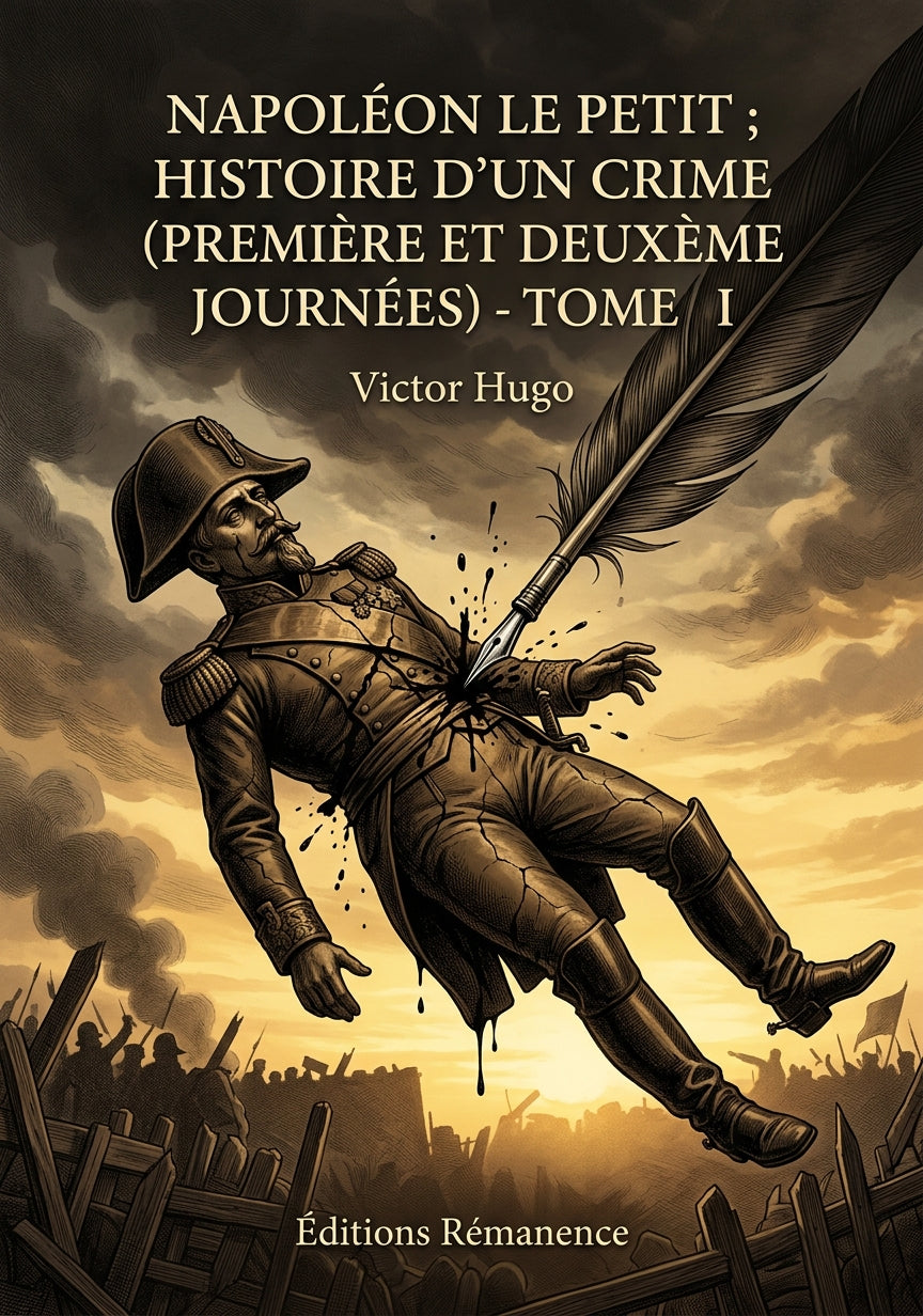 Livre Napoléon le Petit ; Histoire d’un crime (Première et deuxième journées) - Tome I par Victor Hugo - Couverture - Editions Remanence