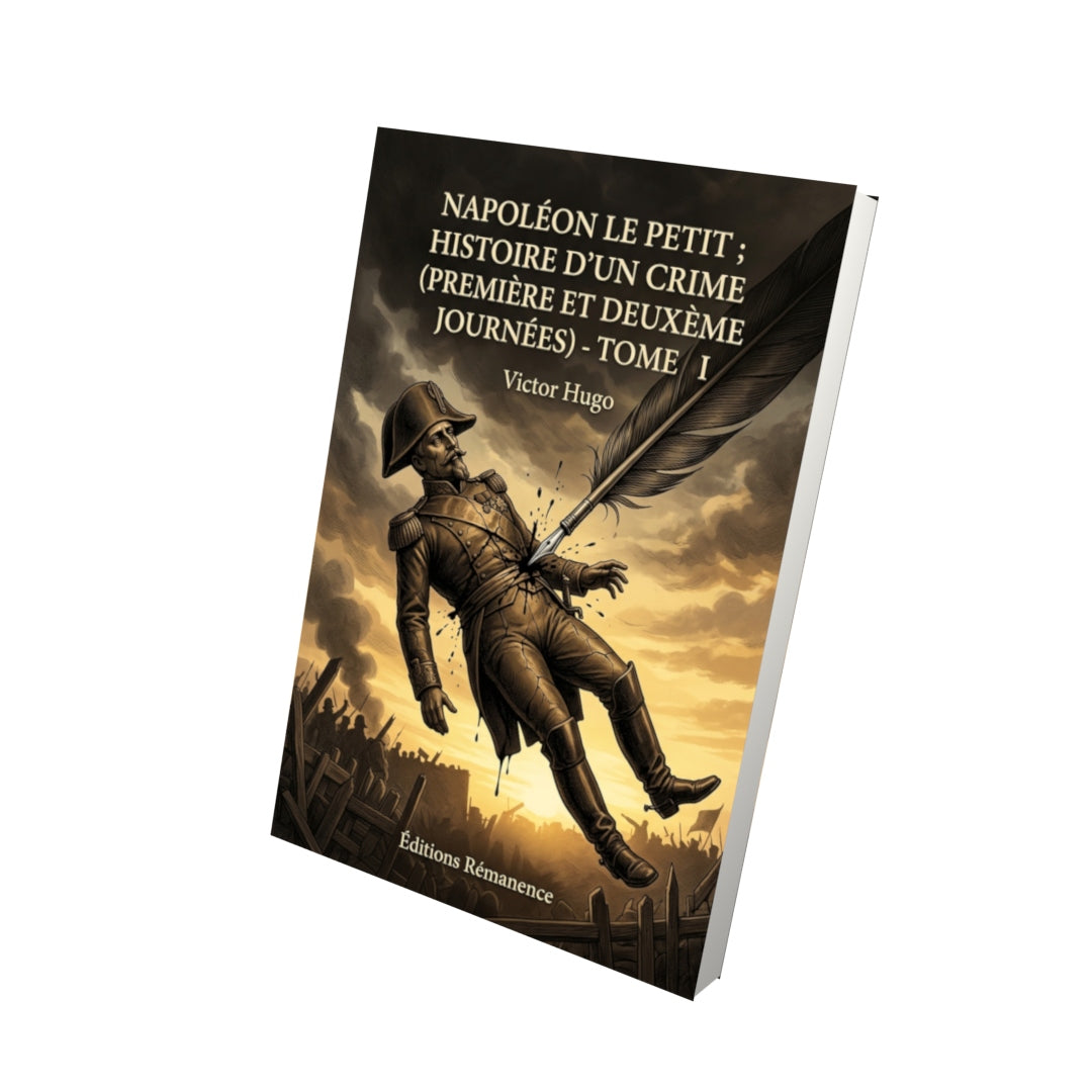 Livre Napoléon le Petit ; Histoire d’un crime (Première et deuxième journées) - Tome I par Victor Hugo - Vue 3D - Editions Remanence
