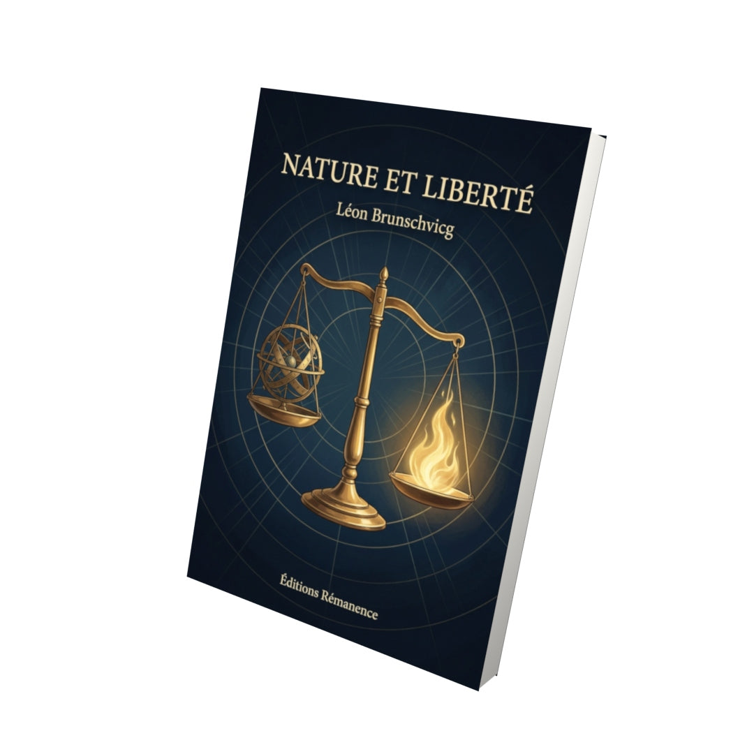 Livre Nature et Liberté par Léon Brunschvicg - Vue 3D - Editions Remanence