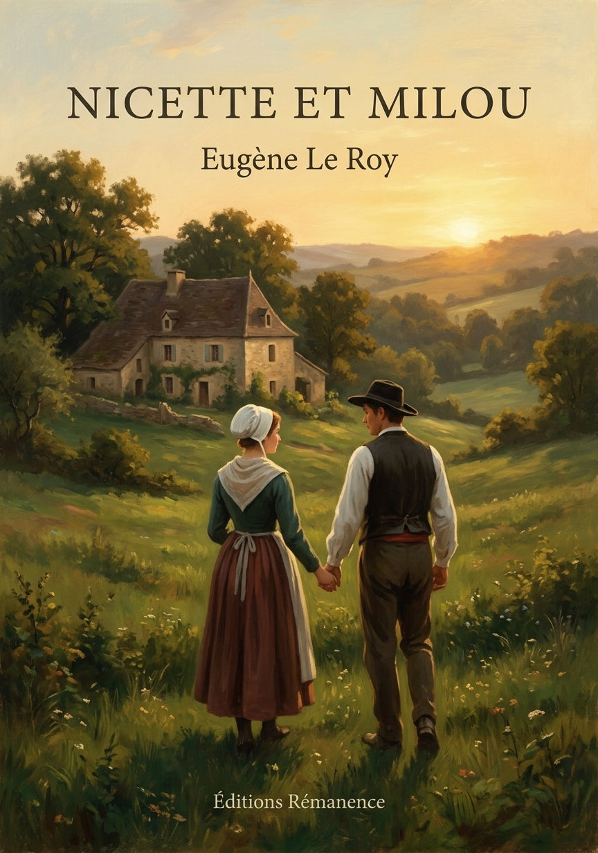 Livre Nicette et Milou par Eugène Le Roy - Couverture - Editions Remanence