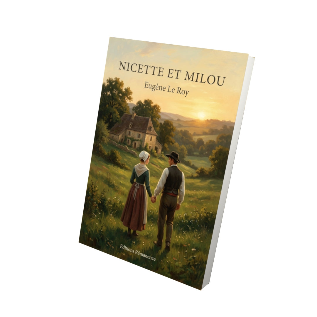 Livre Nicette et Milou par Eugène Le Roy - Vue 3D - Editions Remanence