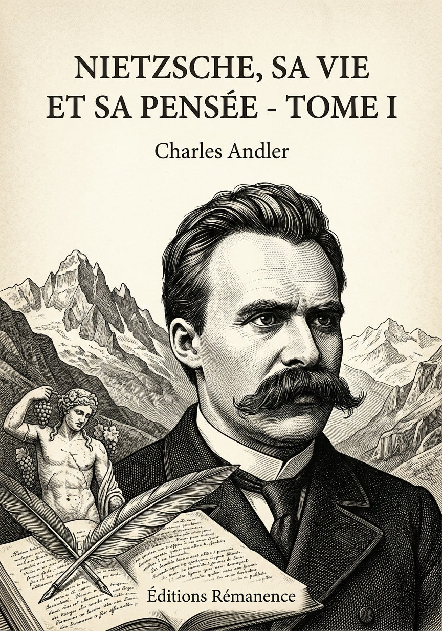 Livre Nietzsche, sa vie et sa pensée - Tome I par Charles Andler - Couverture - Editions Remanence