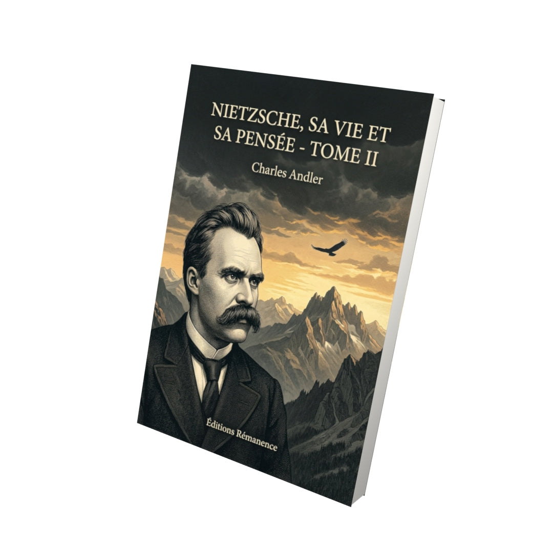 Livre Nietzsche, sa vie et sa pensée - Tome II par Charles Andler - Vue 3D - Editions Remanence