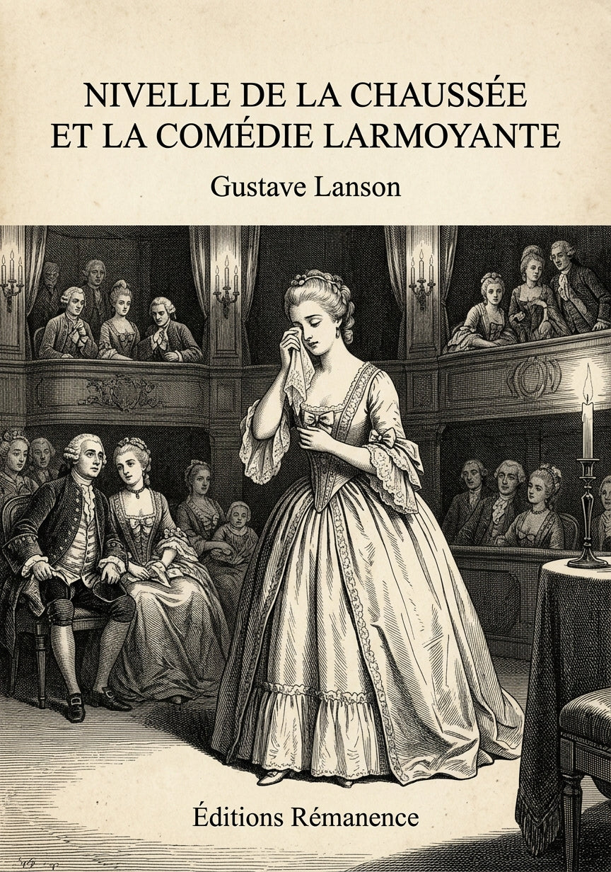 Livre Nivelle de La Chaussée et la Comédie larmoyante par Gustave Lanson - Couverture - Editions Remanence