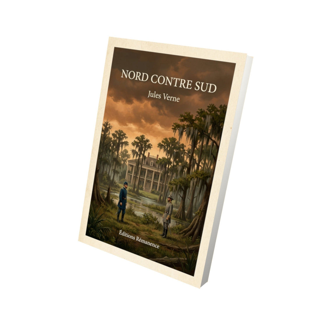 Livre Nord contre sud - Jules Verne - Vue 3D - Editions Remanence