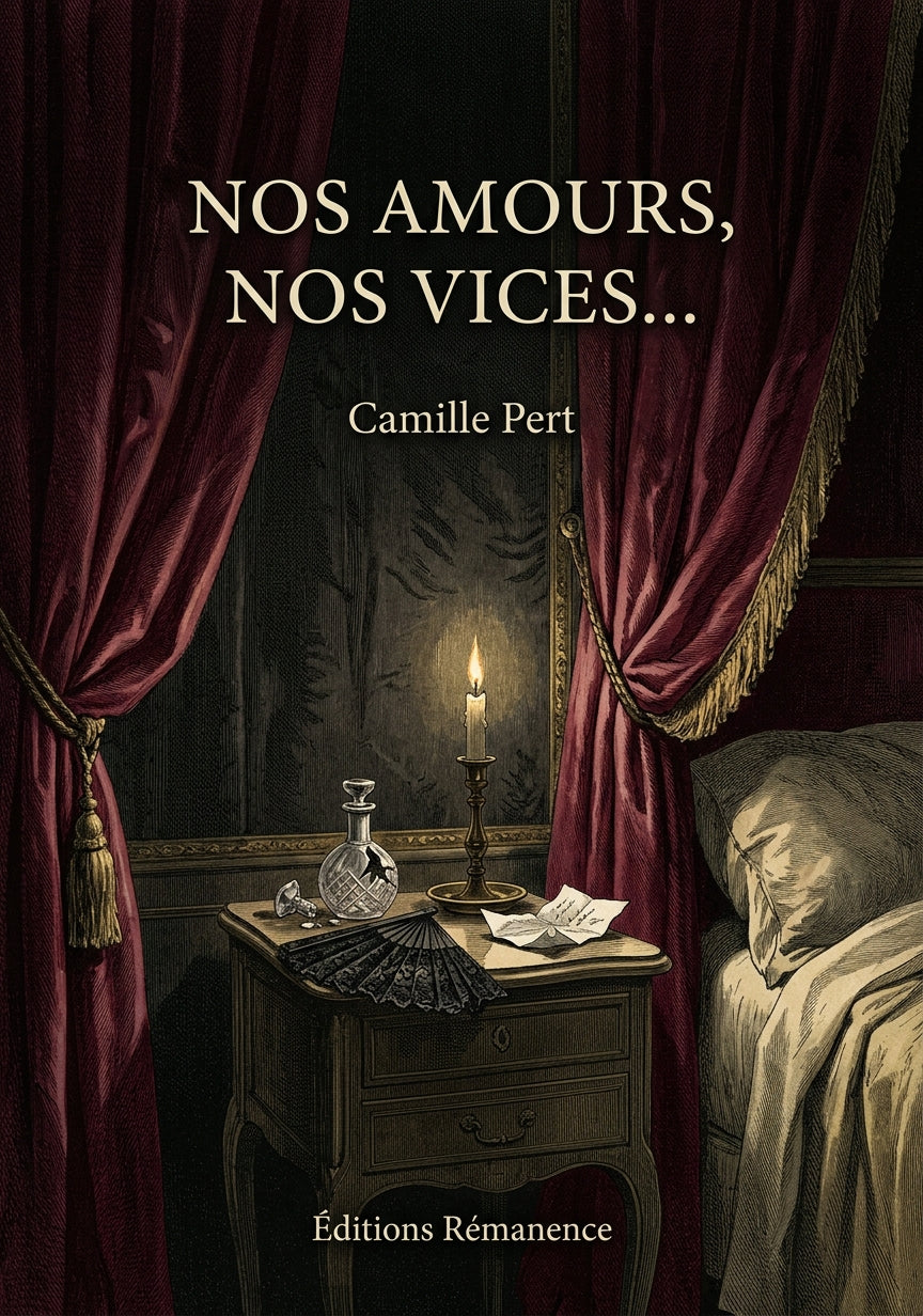 Livre Nos amours, nos vices… par Camille Pert - Couverture - Editions Remanence