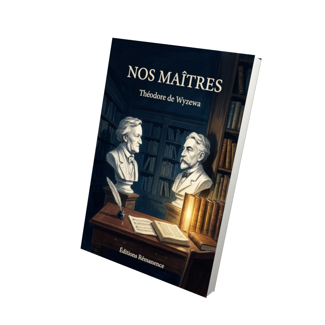 Livre Nos maîtres par Théodore de Wyzewa - Vue 3D - Editions Remanence