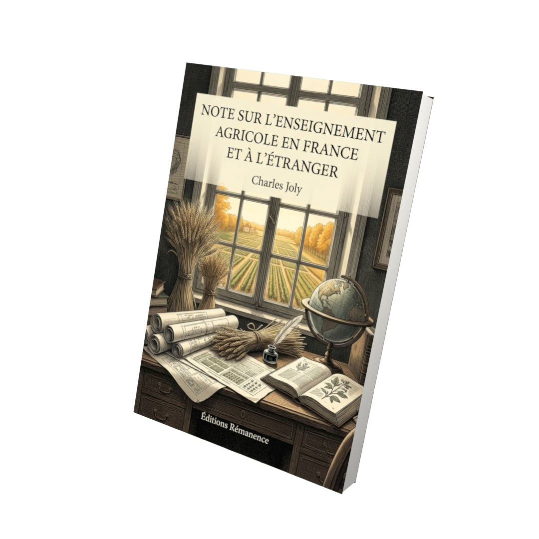 Livre Note sur l’enseignement agricole en France et à l’étranger par Charles Joly - Vue 3D - Editions Remanence