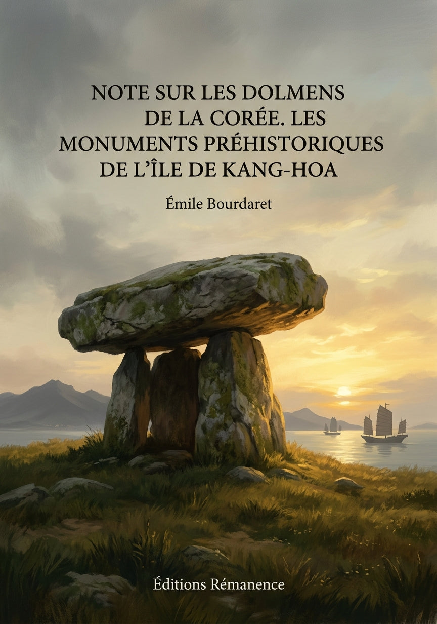 Livre Note sur les dolmens de la Corée. Les monuments préhistoriques de l’île de Kang-Hoa par Émile Bourdaret - Couverture - Editions Remanence