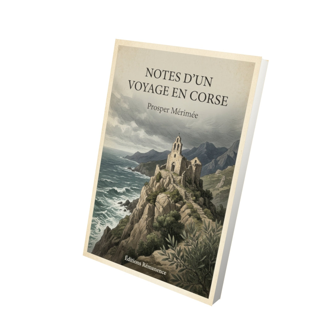 Livre Notes d'un voyage en Corse - Prosper Mérimée - Vue 3D - Editions Remanence
