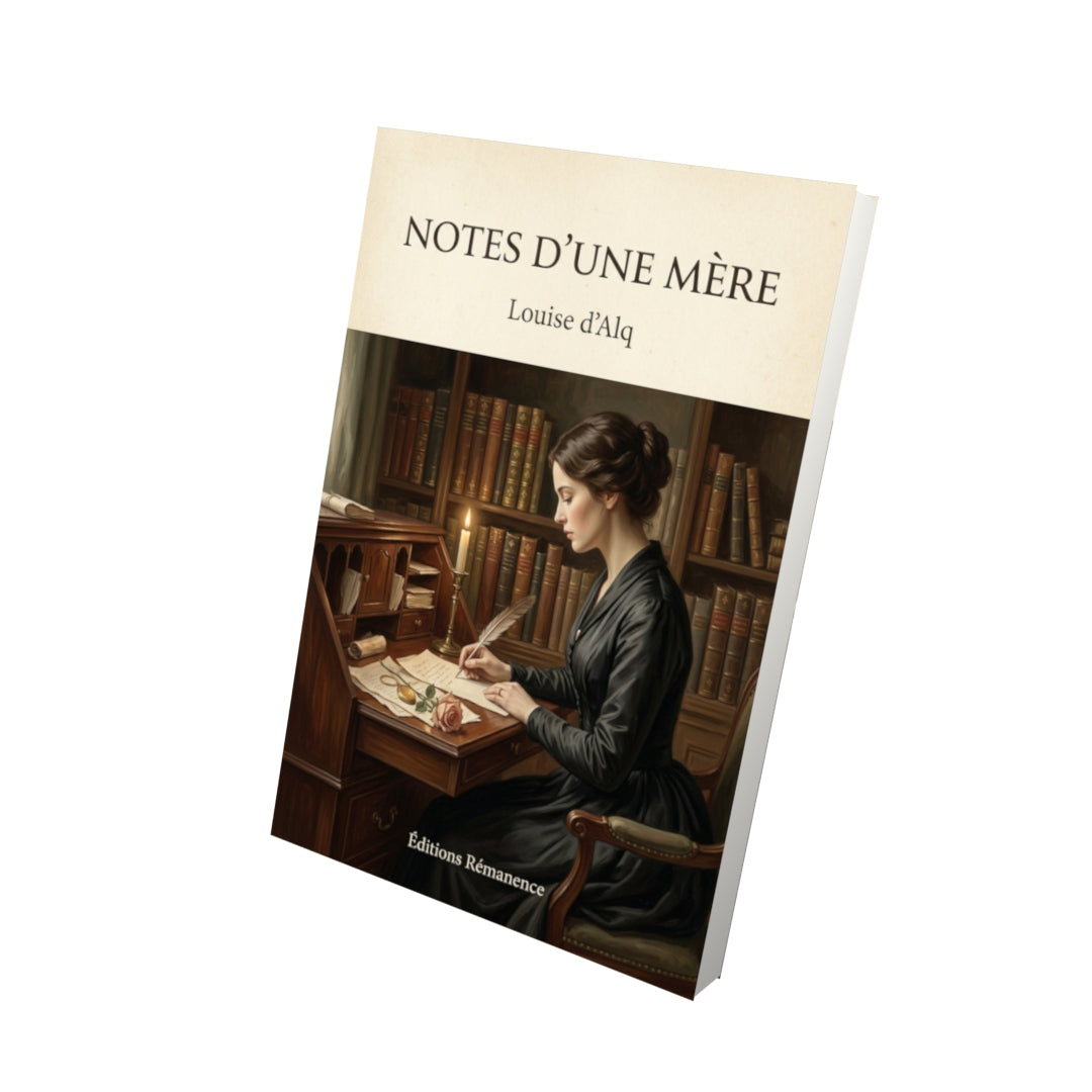 Livre Notes d'une mère - Louise d'Alq - Vue 3D - Editions Remanence