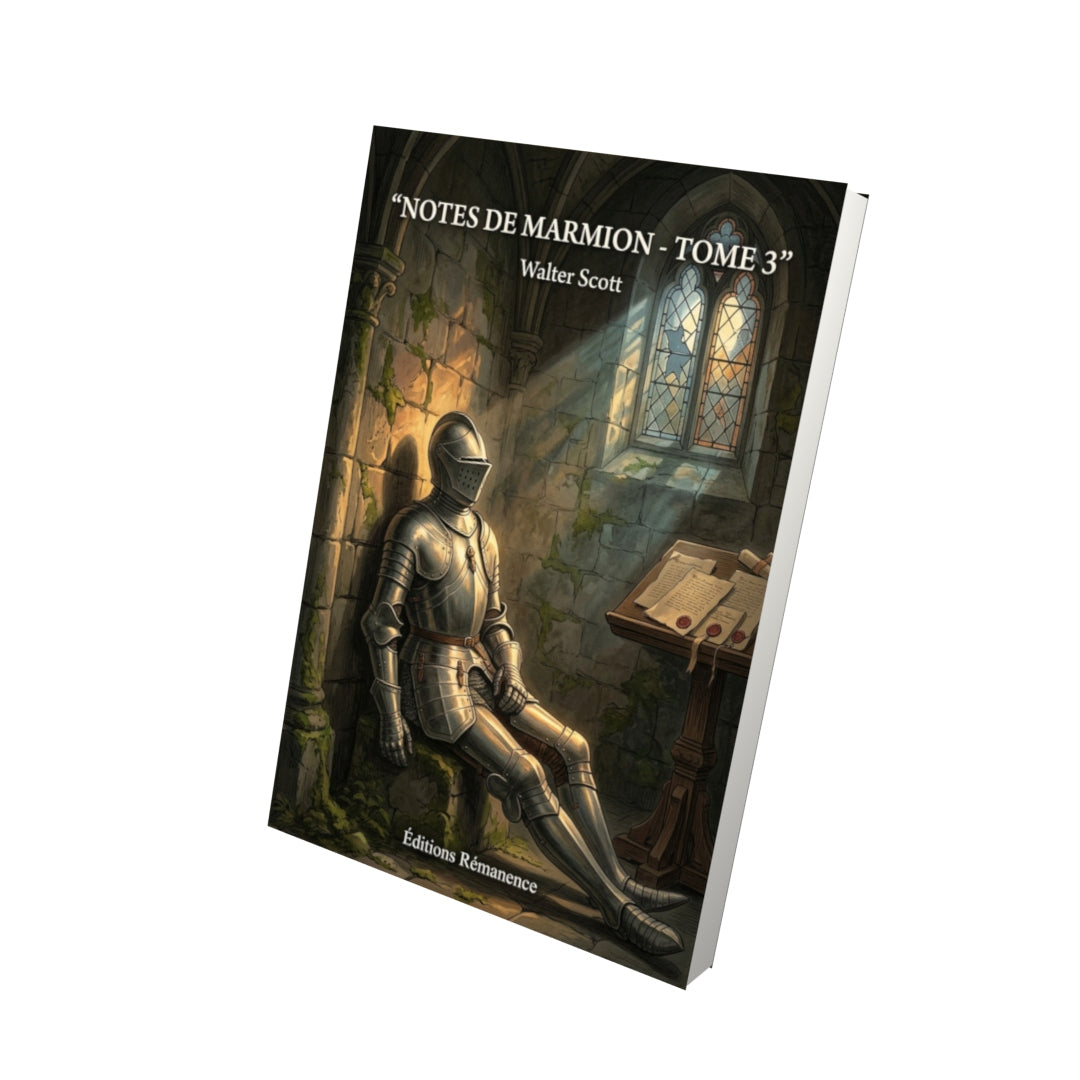 Livre Notes de Marmion - Tome 3 par Walter Scott - Vue 3D - Editions Remanence