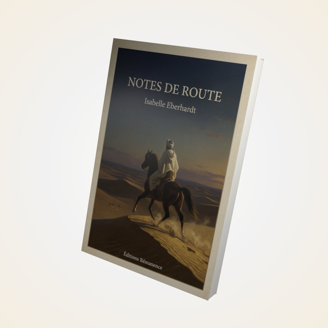 Livre Notes de route - Isabelle Eberhardt - Couverture 3D