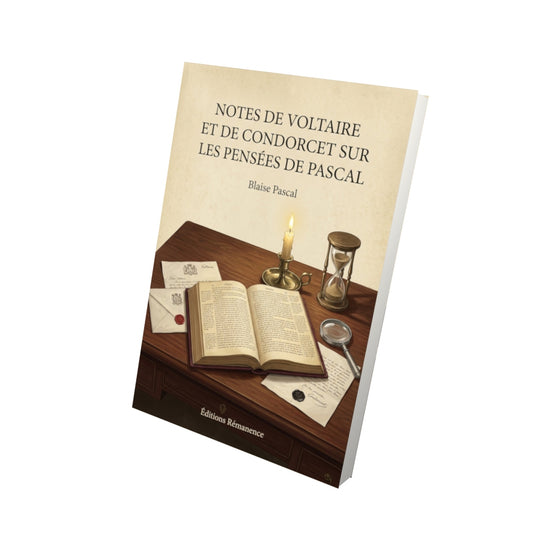 Livre Notes de Voltaire et de Condorcet sur les pensées de Pascal - Blaise Pascal - Vue 3D - Editions Remanence