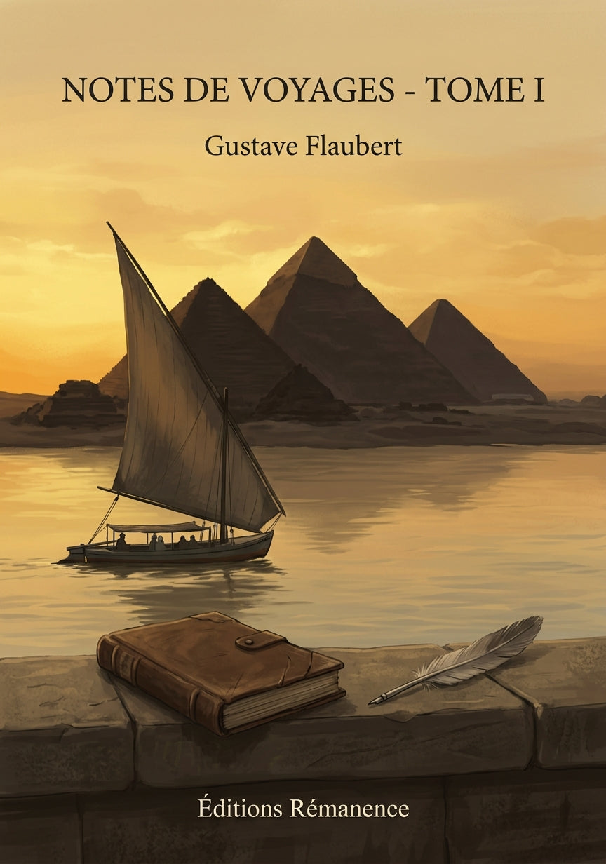 Livre Notes de voyages - Tome I par Gustave Flaubert - Couverture - Editions Remanence