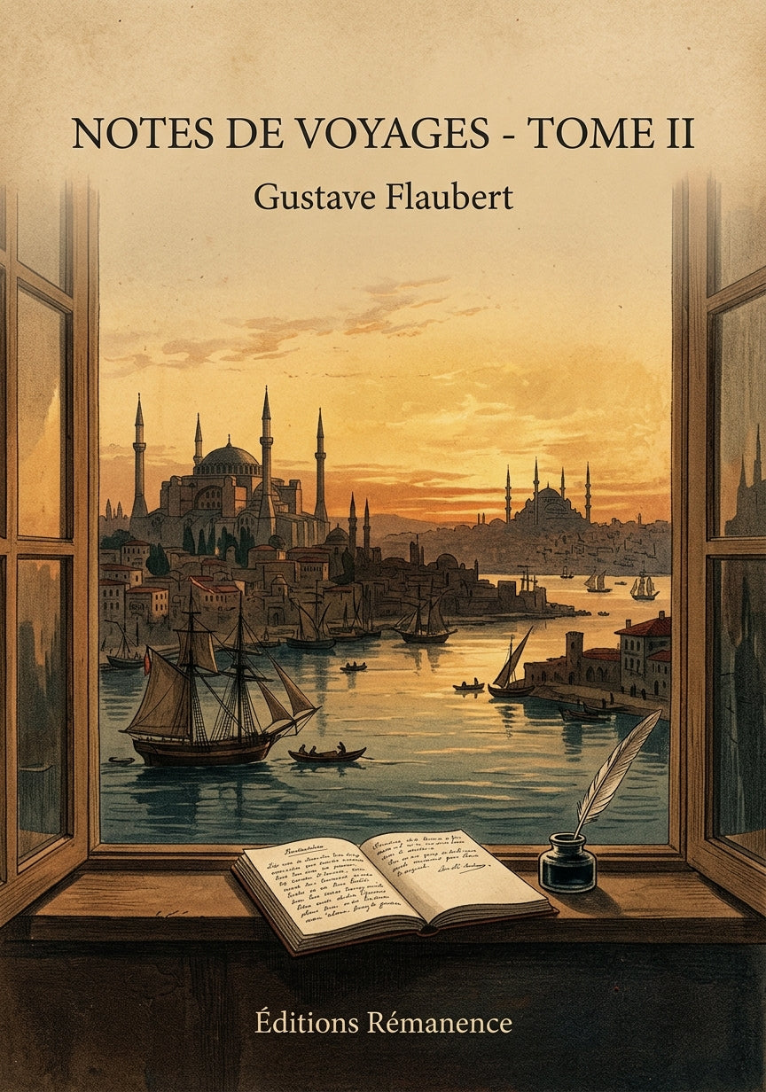 Livre Notes de voyages - Tome II par Gustave Flaubert - Couverture - Editions Remanence