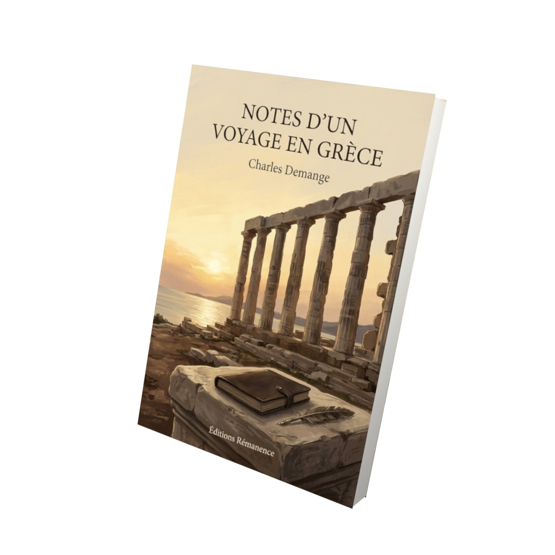 Livre Notes d’un voyage en Grèce par Charles Demange - Vue 3D - Editions Remanence
