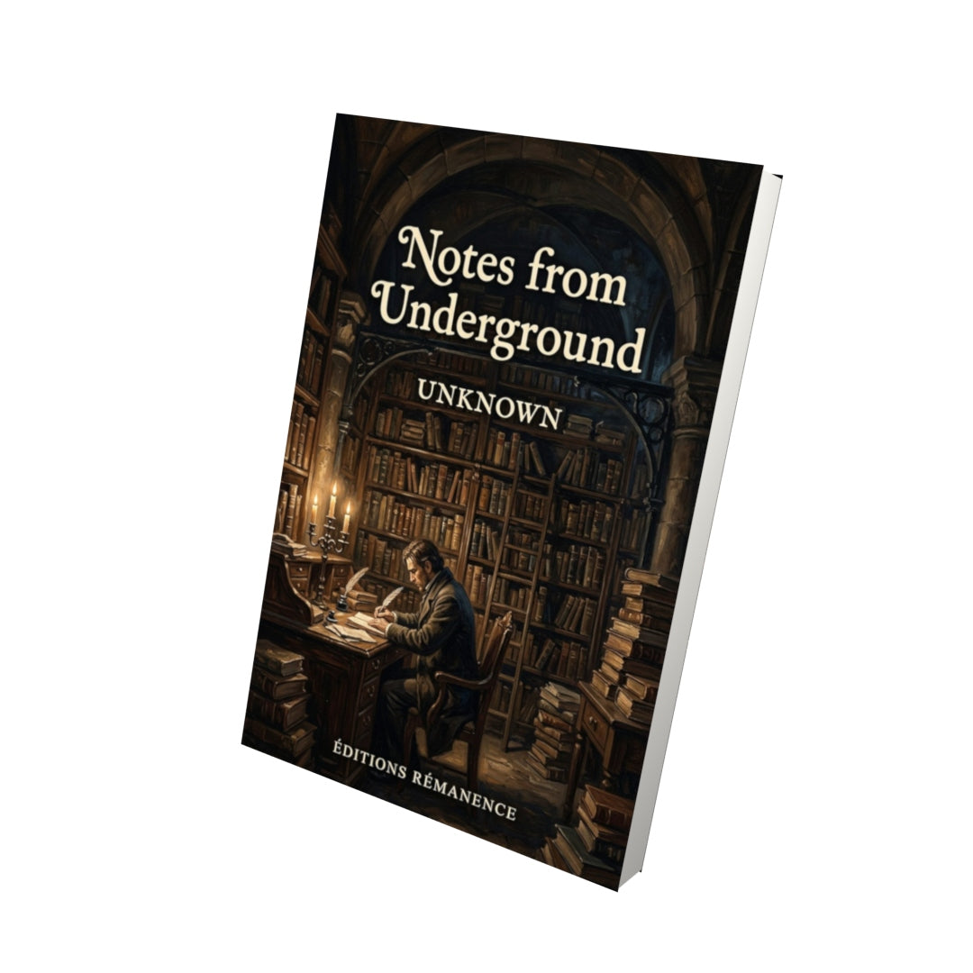 Livre Notes from Underground - Vue 3D - Editions Remanence