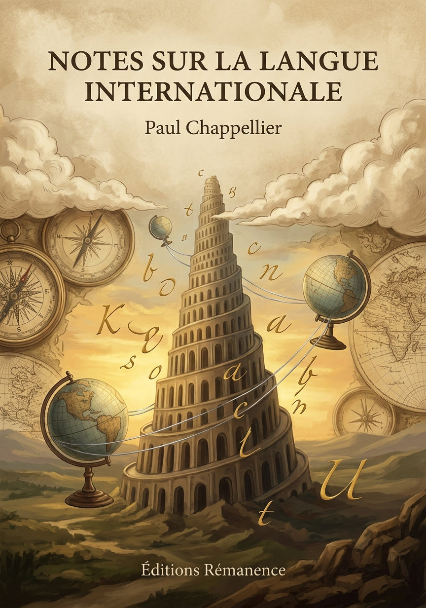 Livre Notes sur la Langue internationale par Paul Chappellier - Couverture - Editions Remanence