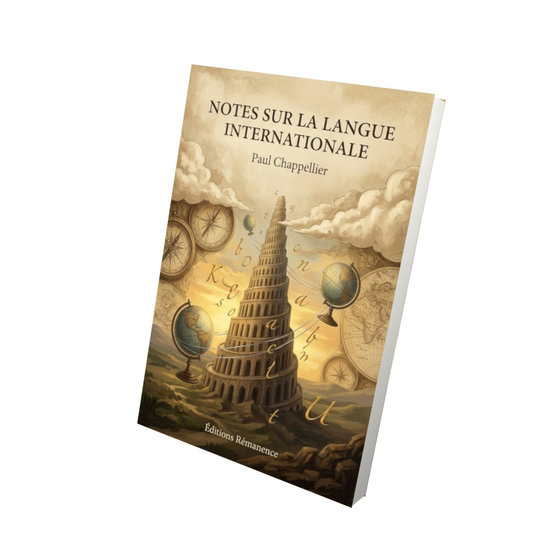 Livre Notes sur la Langue internationale par Paul Chappellier - Vue 3D - Editions Remanence