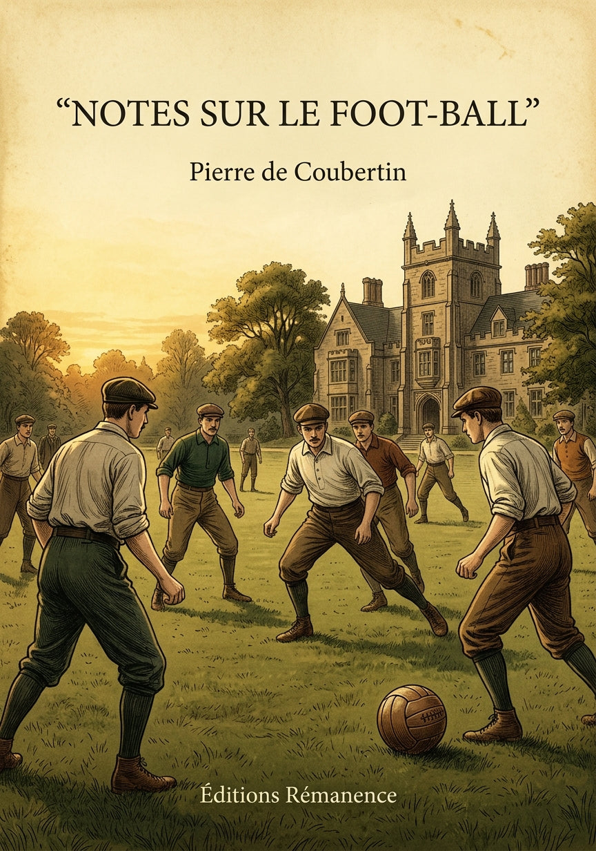 Livre Notes sur le foot-ball par Pierre de Coubertin - Couverture - Editions Remanence