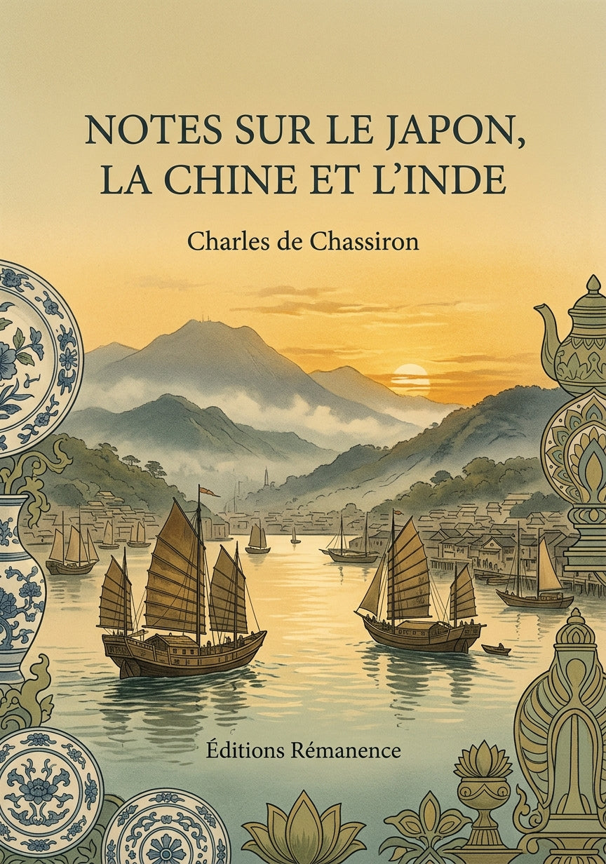 Livre Notes sur le Japon, la Chine et l’Inde par Charles de Chassiron - Couverture - Editions Remanence