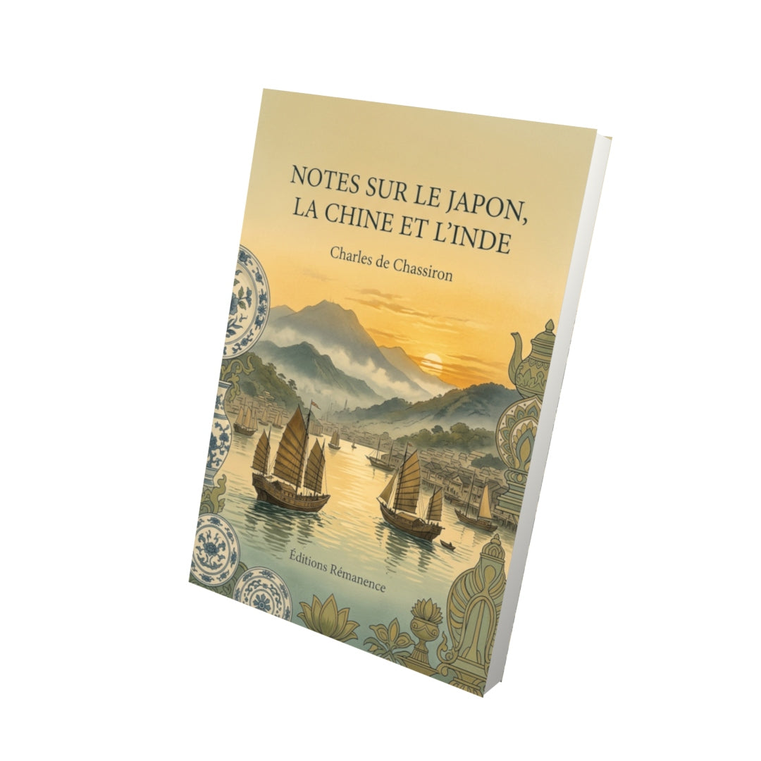 Livre Notes sur le Japon, la Chine et l’Inde par Charles de Chassiron - Vue 3D - Editions Remanence
