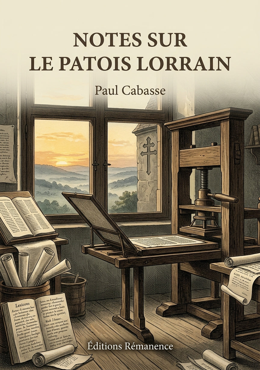 Livre Notes sur le patois lorrain par Paul Cabasse - Couverture - Editions Remanence