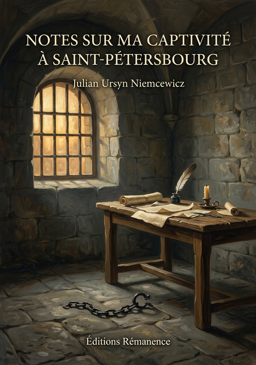 Livre Notes sur ma captivité à Saint-Pétersbourg par Julian Ursyn Niemcewicz - Couverture - Editions Remanence