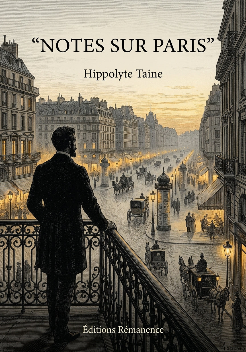 Livre Notes sur Paris par Hippolyte Taine - Couverture - Editions Remanence