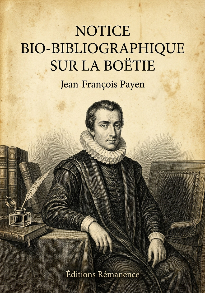Notice bio-bibliographique sur La Boëtie - Jean-François Payen (Couverture)