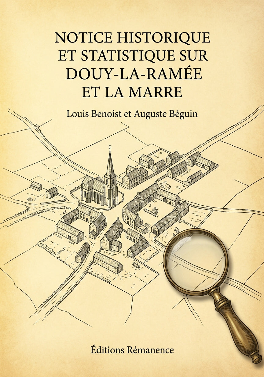 Livre Notice historique et statistique sur Douy-La-Ramée et La Marre par Louis Benoist et Auguste Béguin - Couverture - Editions Remanence