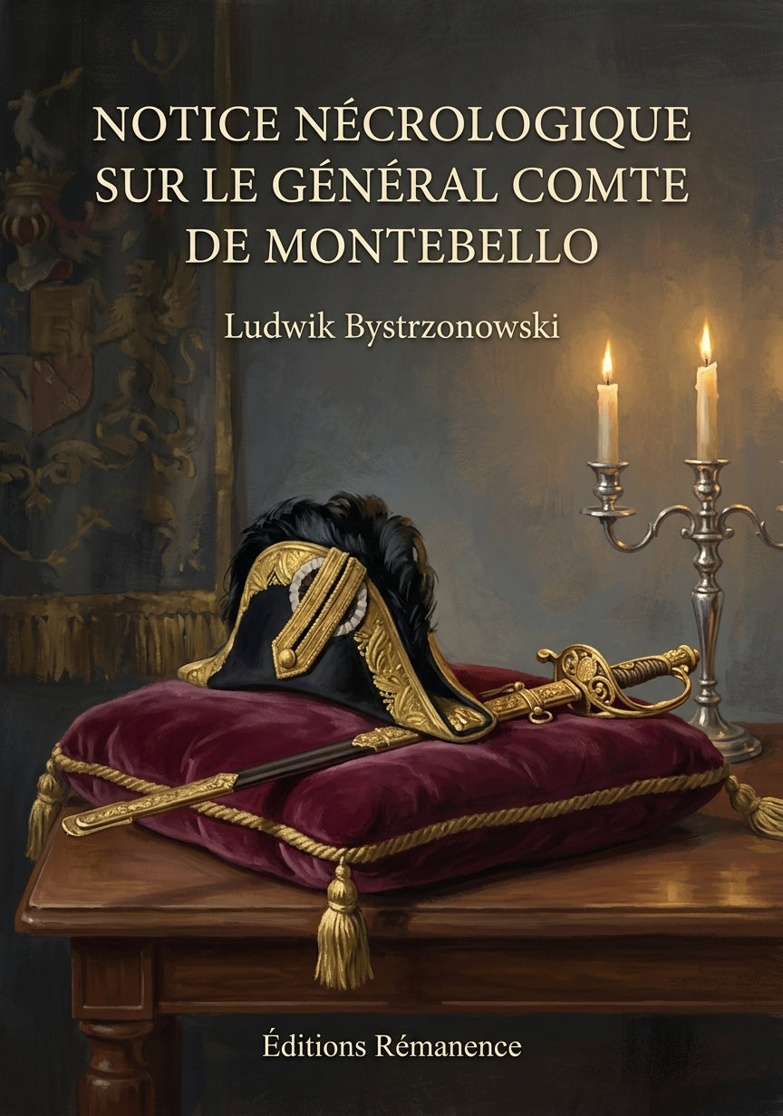 Livre Notice nécrologique sur le général comte de Montebello par Ludwik Bystrzonowski - Couverture - Editions Remanence