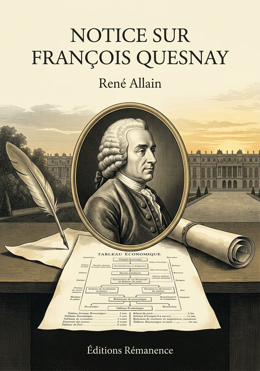 Livre Notice sur François Quesnay par René Allain - Couverture - Editions Remanence