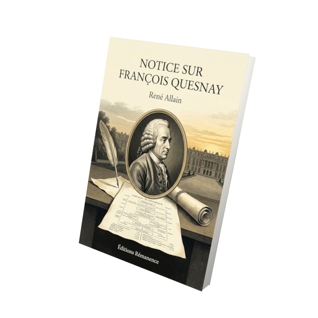 Livre Notice sur François Quesnay par René Allain - Vue 3D - Editions Remanence