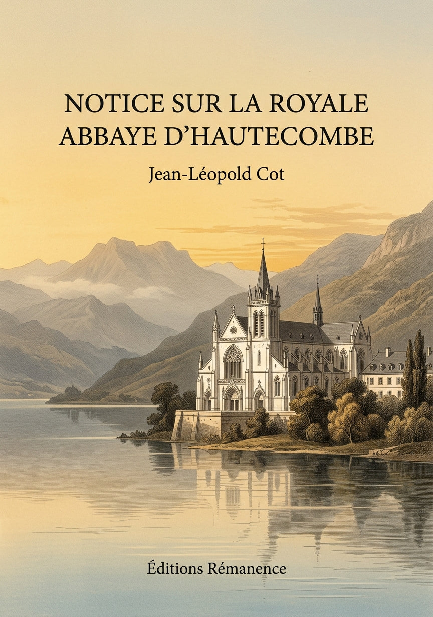 Livre Notice sur la royale abbaye d’Hautecombe par Jean-Léopold Cot - Couverture - Editions Remanence