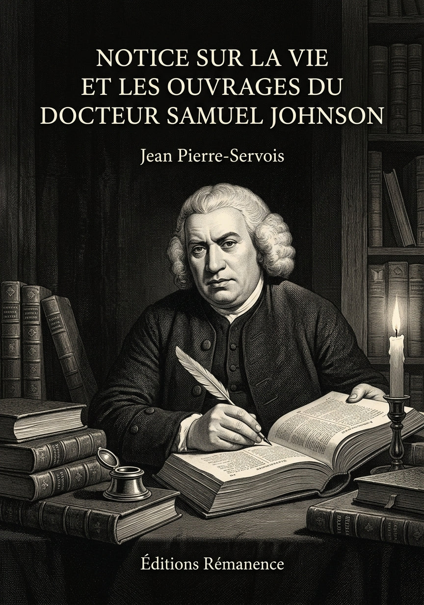 Livre Notice sur la vie et les ouvrages du docteur Samuel Johnson par Jean Pierre-Servois - Couverture - Editions Remanence