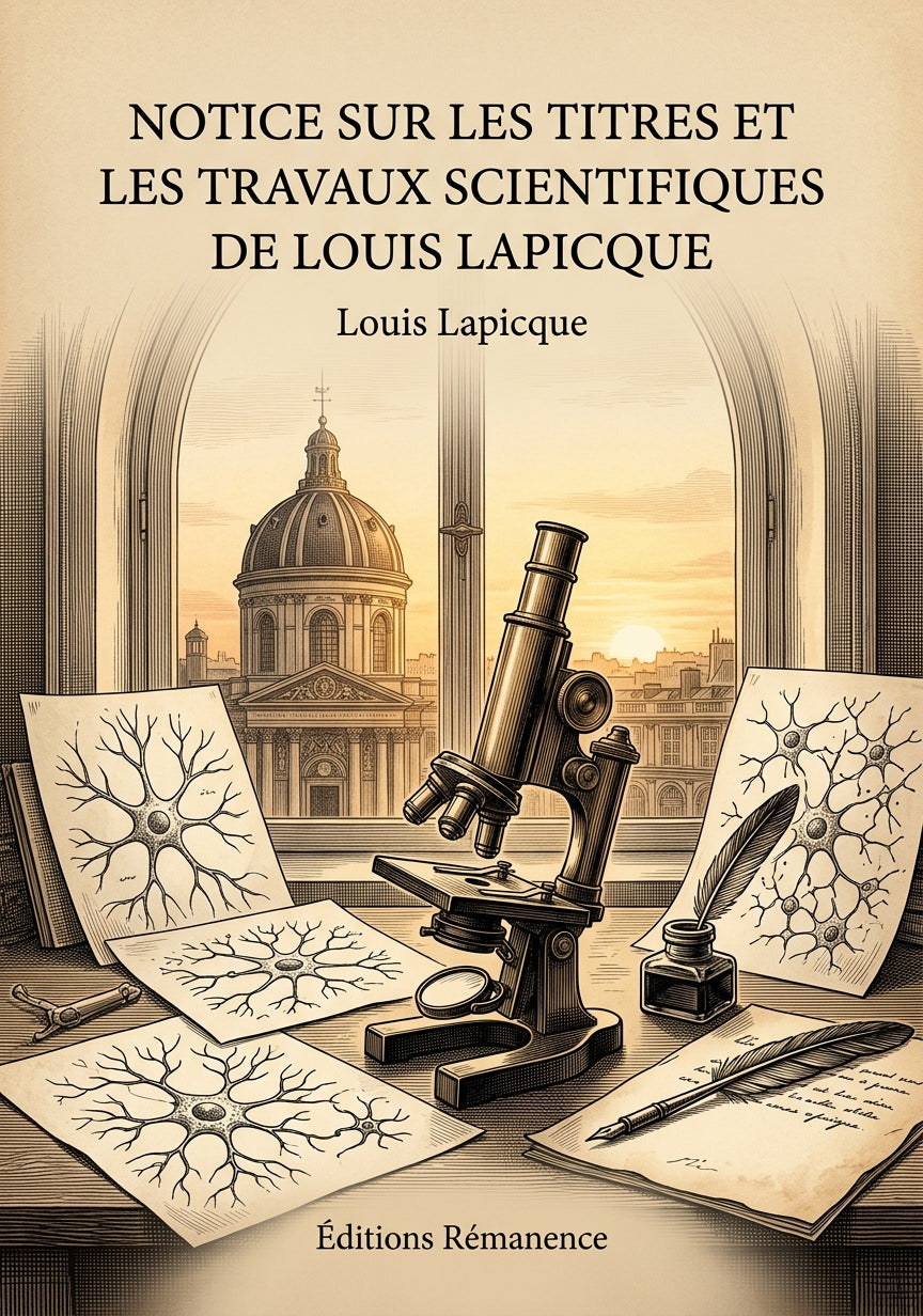 Livre Notice sur les titres et les travaux scientifiques de Louis Lapicque par Louis Lapicque - Couverture - Editions Remanence