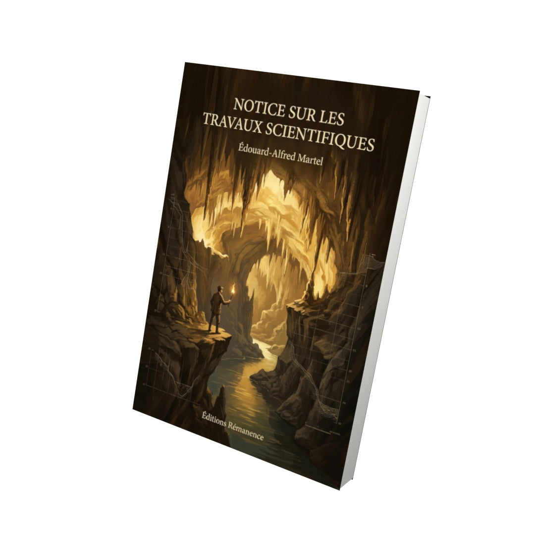 Livre Notice sur les travaux scientifiques par Édouard-Alfred Martel - Vue 3D - Editions Remanence