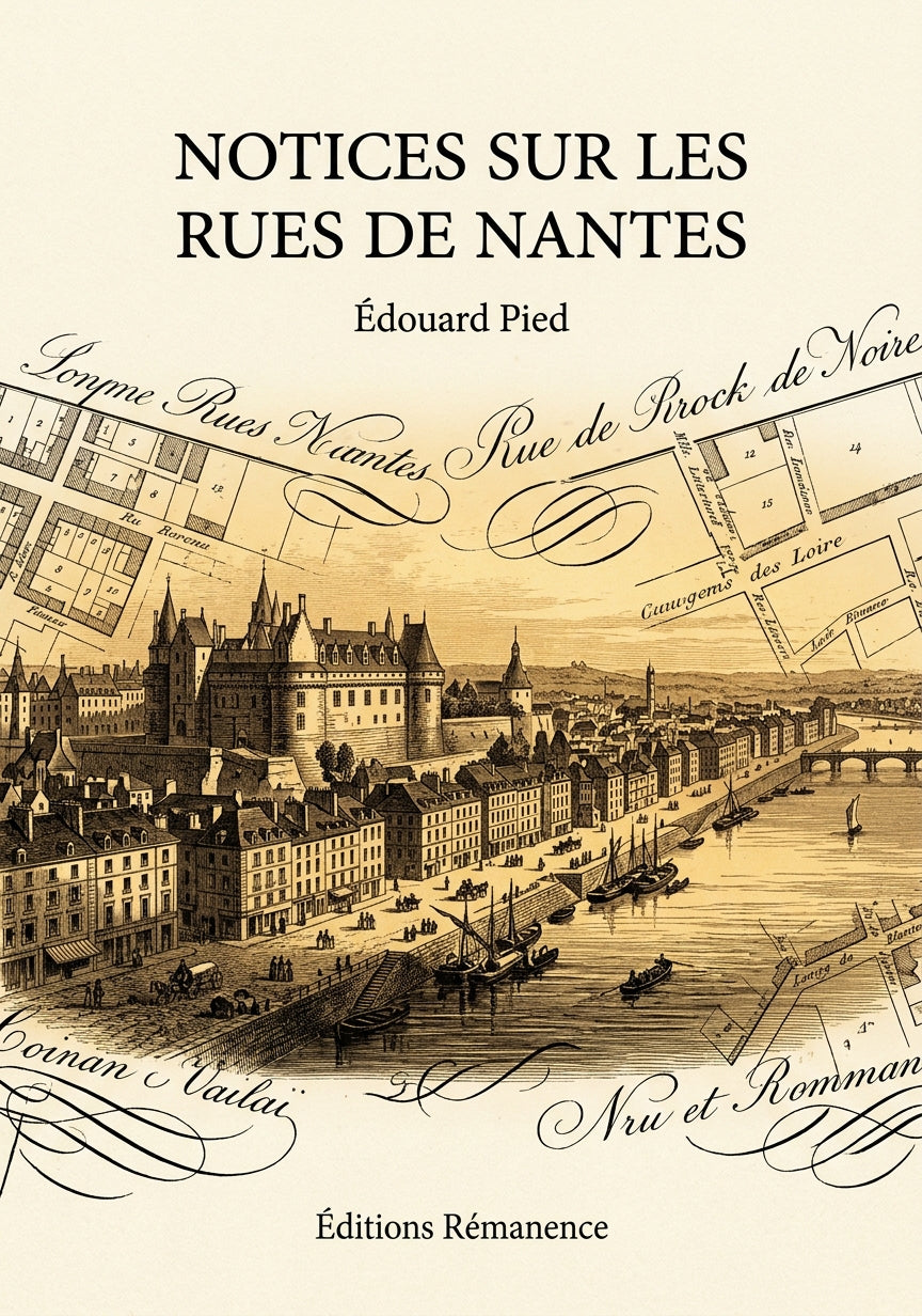 Livre Notices sur les rues de Nantes par Édouard Pied - Couverture - Editions Remanence