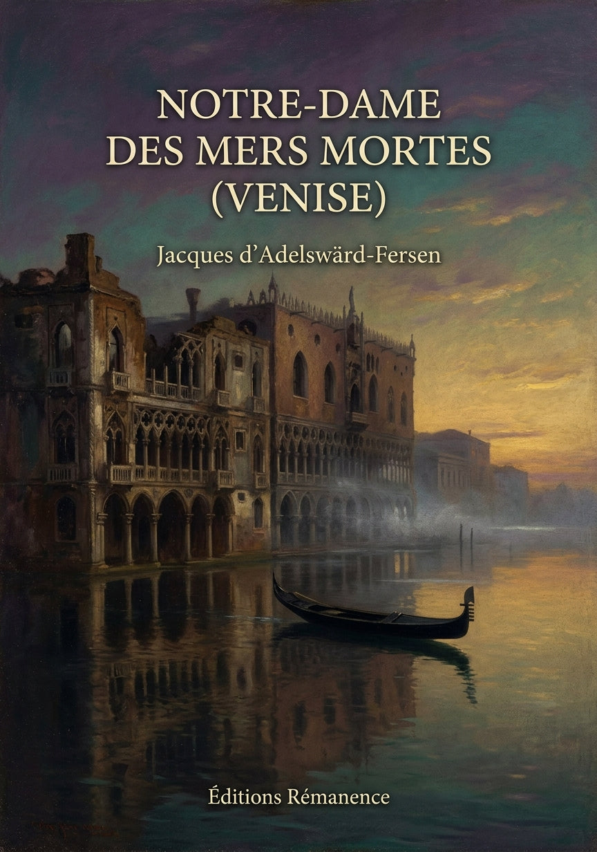 Livre Notre-Dame des mers mortes (Venise) par Jacques d’Adelswärd-Fersen - Couverture - Editions Remanence